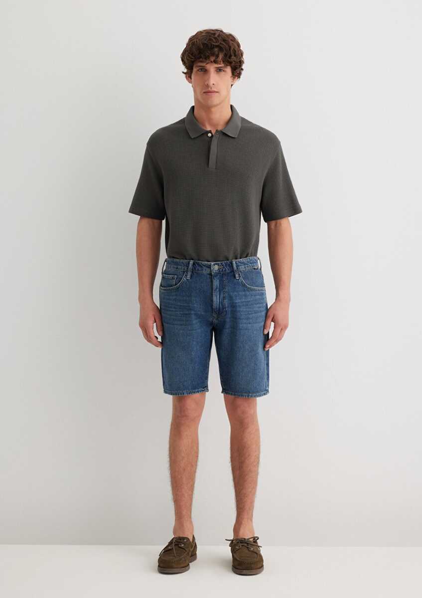 Mavi Lucas Dark Used Street Erkek Jean Şort 0412607-89929 - 5