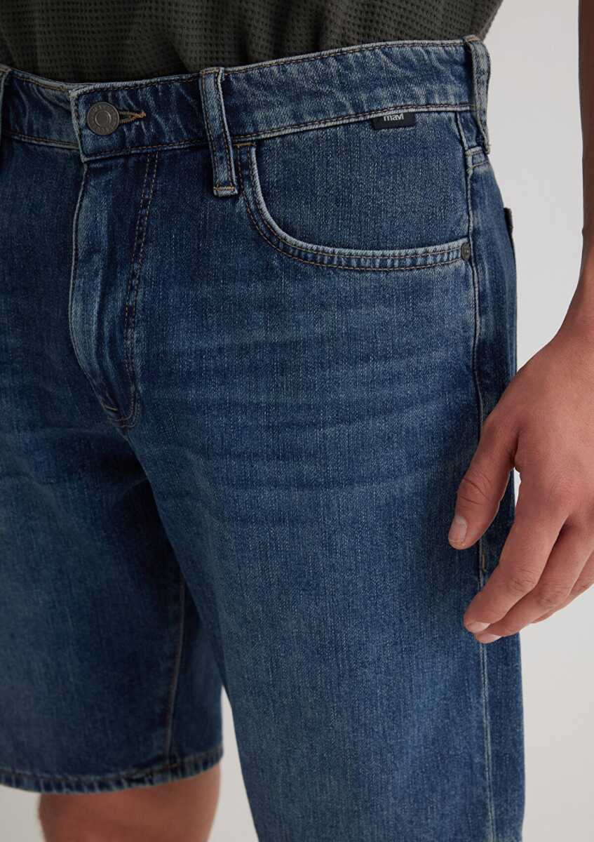 Mavi Lucas Dark Used Street Erkek Jean Şort 0412607-89929 - 7