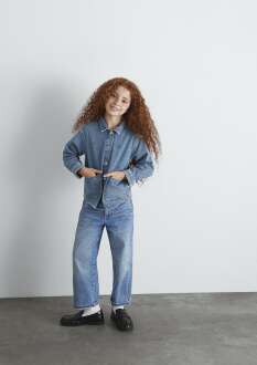 Mavi Lulu Lt Heart Print Denim Çocuk Jean Gömlek 7210002-90880