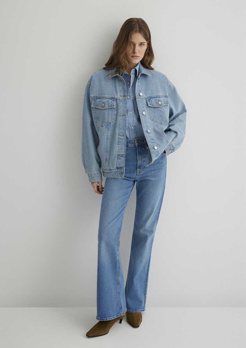 Mavi Luna Lt Blue 90 S Kadın Jean Ceket 1110177-89165 (1)