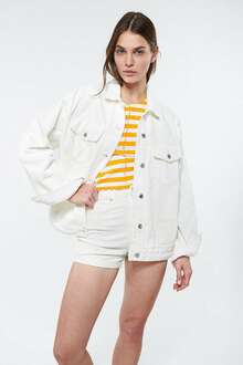 Mavi Luna Off Whıte Denm Kadın Jean Jeket 1110177-84112 