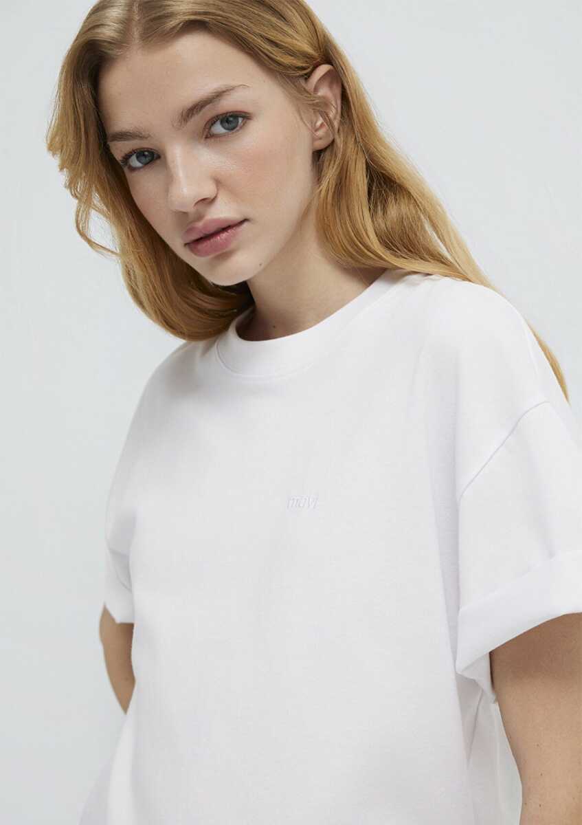 Mavi M Baskılı Beyaz Kadın Tişört 1613225-620 - 1