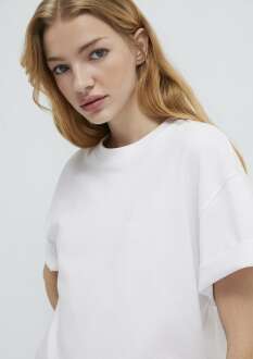 Mavi M Baskılı Beyaz Kadın Tişört 1613225-620