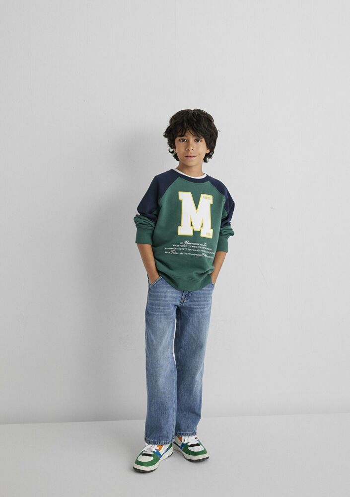 Mavi M Baskılı Loose Fit Çocuk Sweat 6S10122-71930
