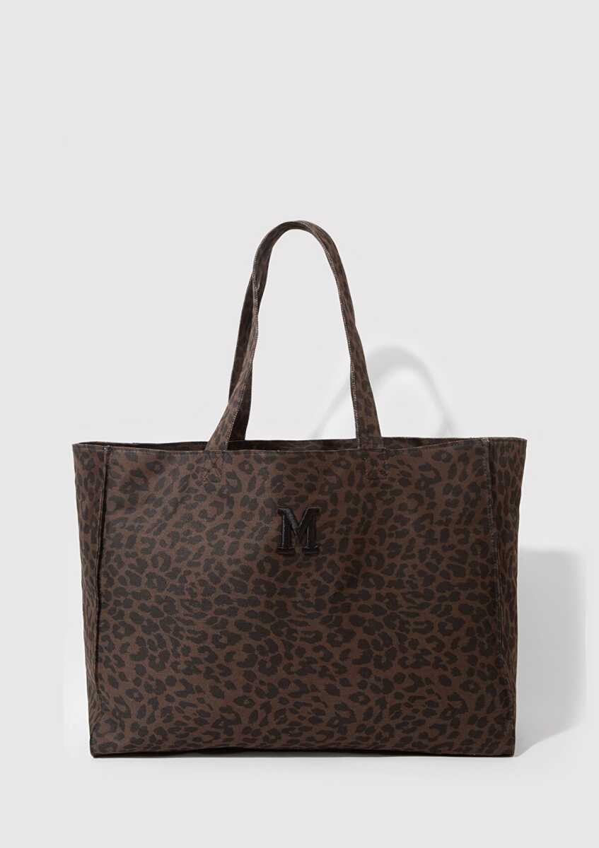 Mavi M Logo Detaylı Leopar Desenli Kadın Omuz Çantası 1913329-26823 - 2