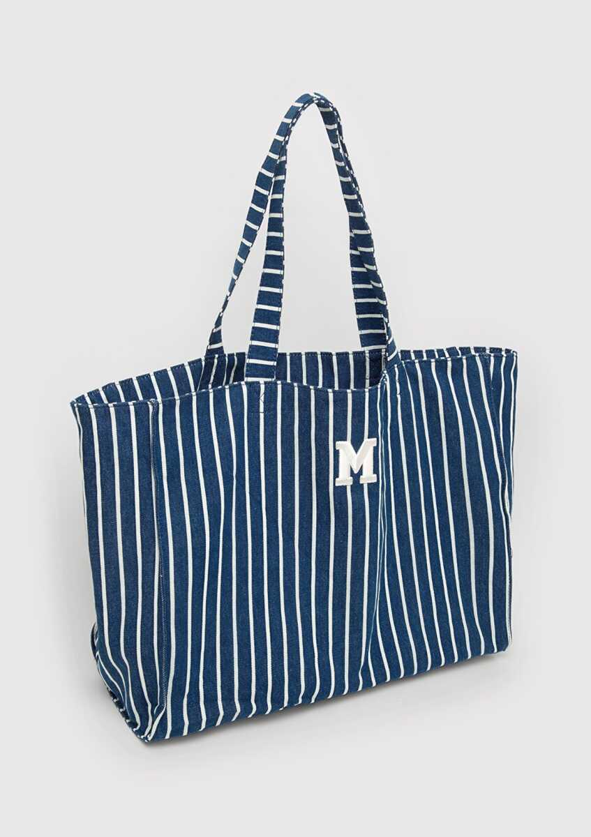Mavi M Logo İşlemeli Denim Omuz Kadın Çantası 1913787-32177 - 3