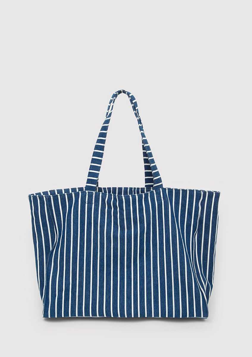 Mavi M Logo İşlemeli Denim Omuz Kadın Çantası 1913787-32177 - 4