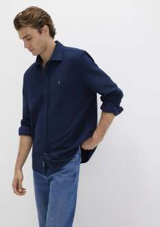 Mavi M Logo  Lacivert Regular Fit Erkek Gömlek 0211789-70497 