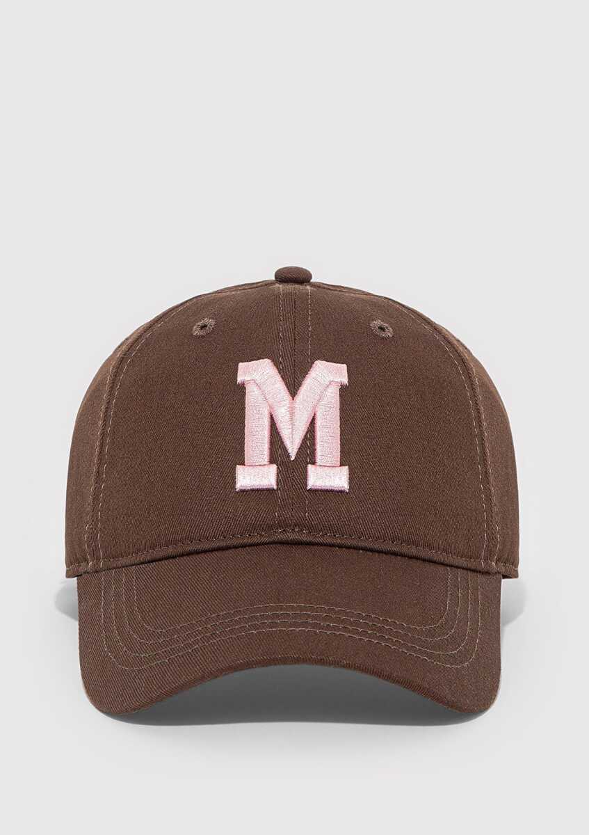 Mavi M Logo Nakışlı Kahverengi Şapka 1912255-83080
