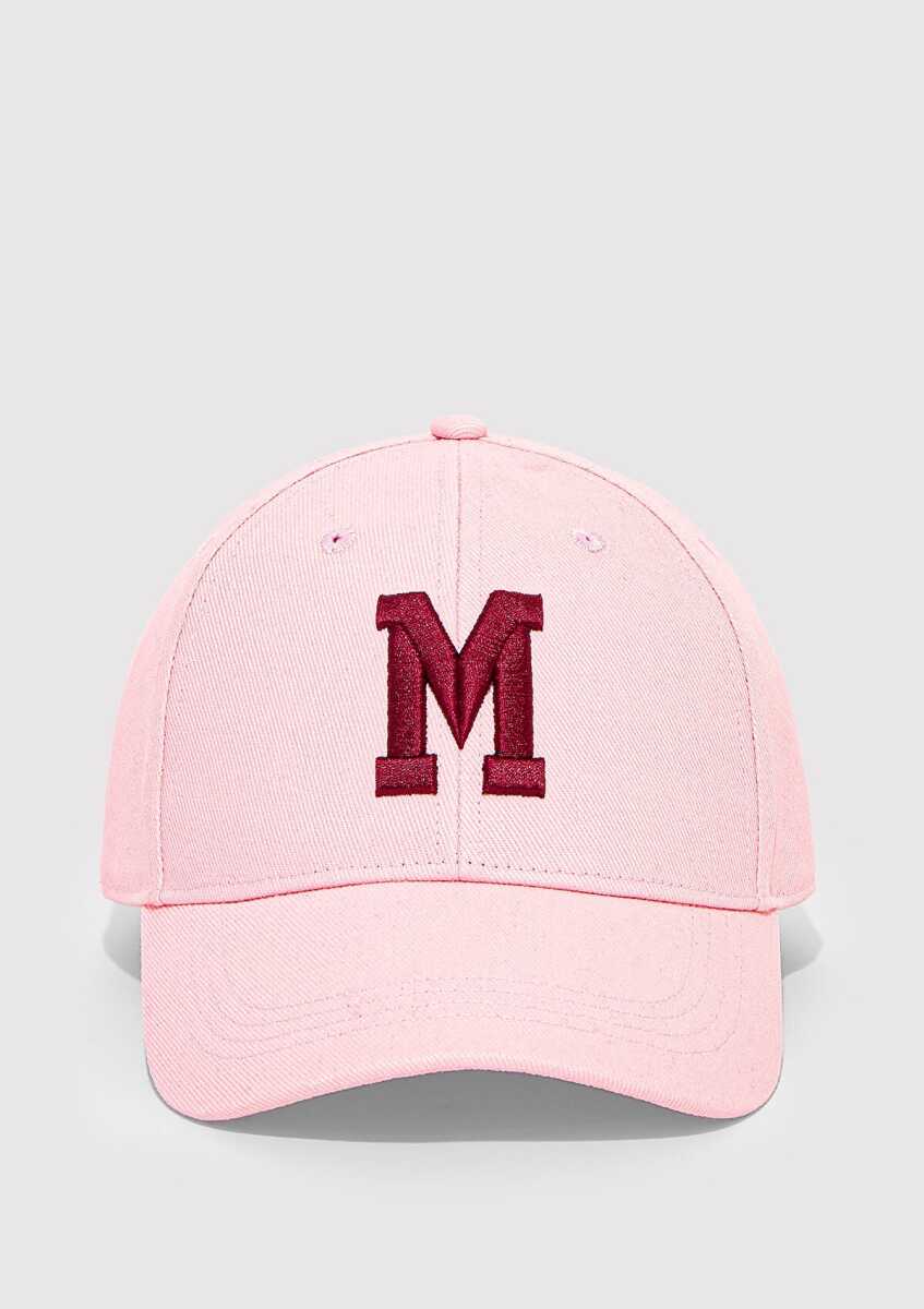 Mavi M Logo Nakışlı Pembe Şapka 1912255-17865