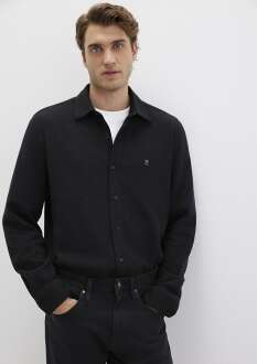 Mavi M Logo Nakışlı Siyah Örme Regular Fit Erkek Gömlek 0211789-900