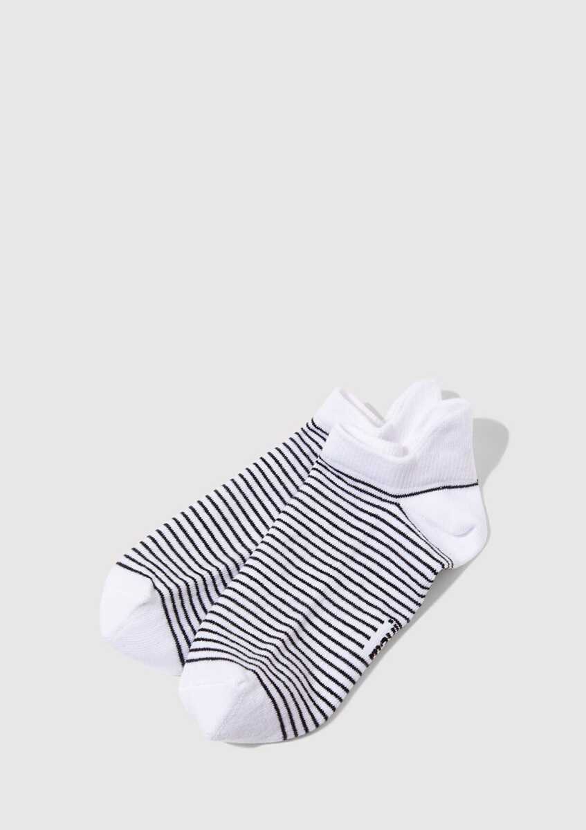 Mavi M Nakışlı Beyaz PatikKadın  Çorap 1913782-620