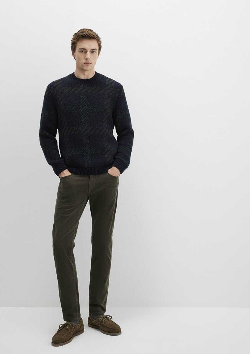 Mavi Marcus Koyu Yeşil Erkek Kadife Pantolon 0035191109 - Mavi (1)