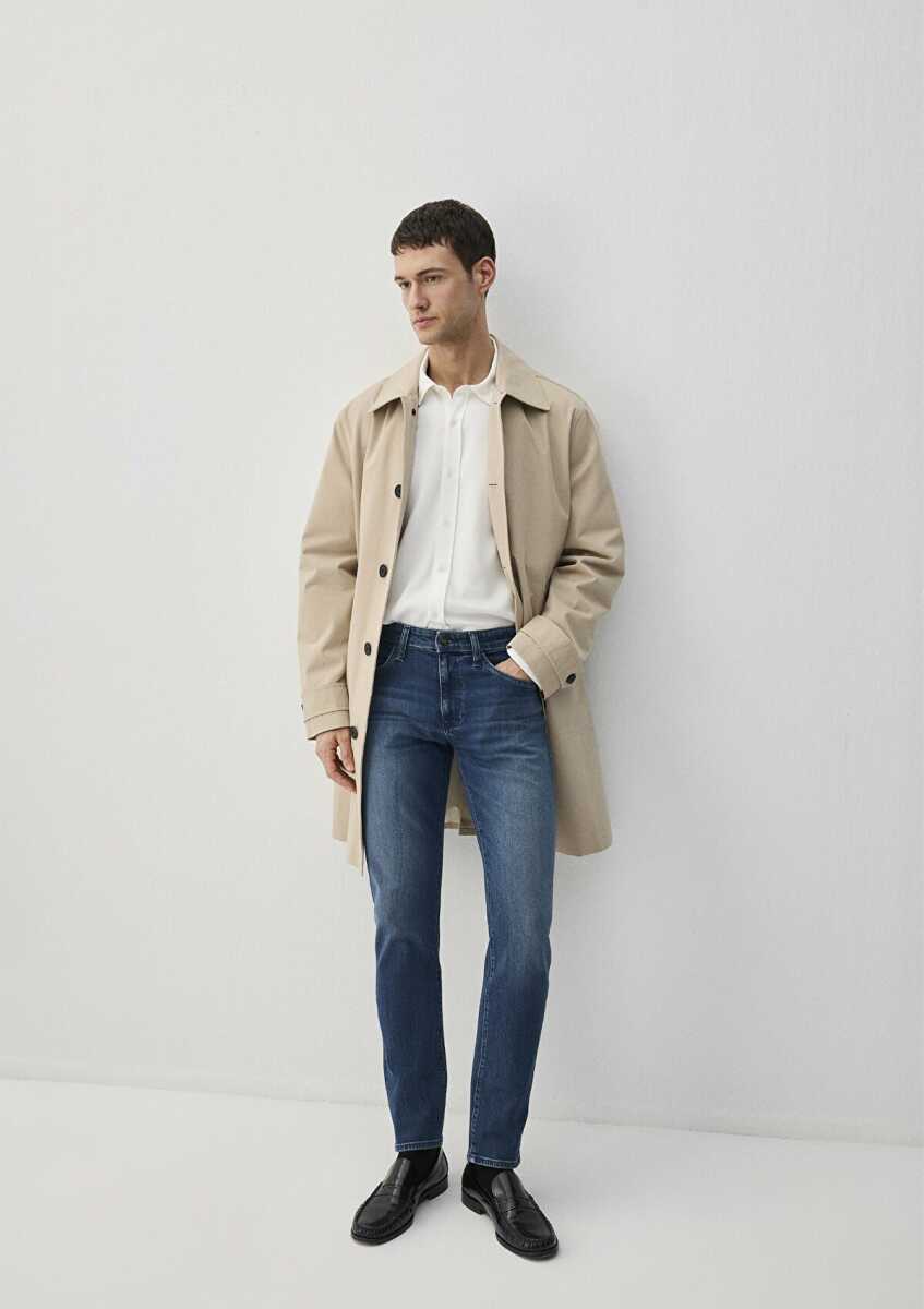 Mavi Marcus Lux Black İndigo Mavisi Slim Straight Normal Bel Daralan Paça Erkek Jean Pantolon 0035189349 - 1