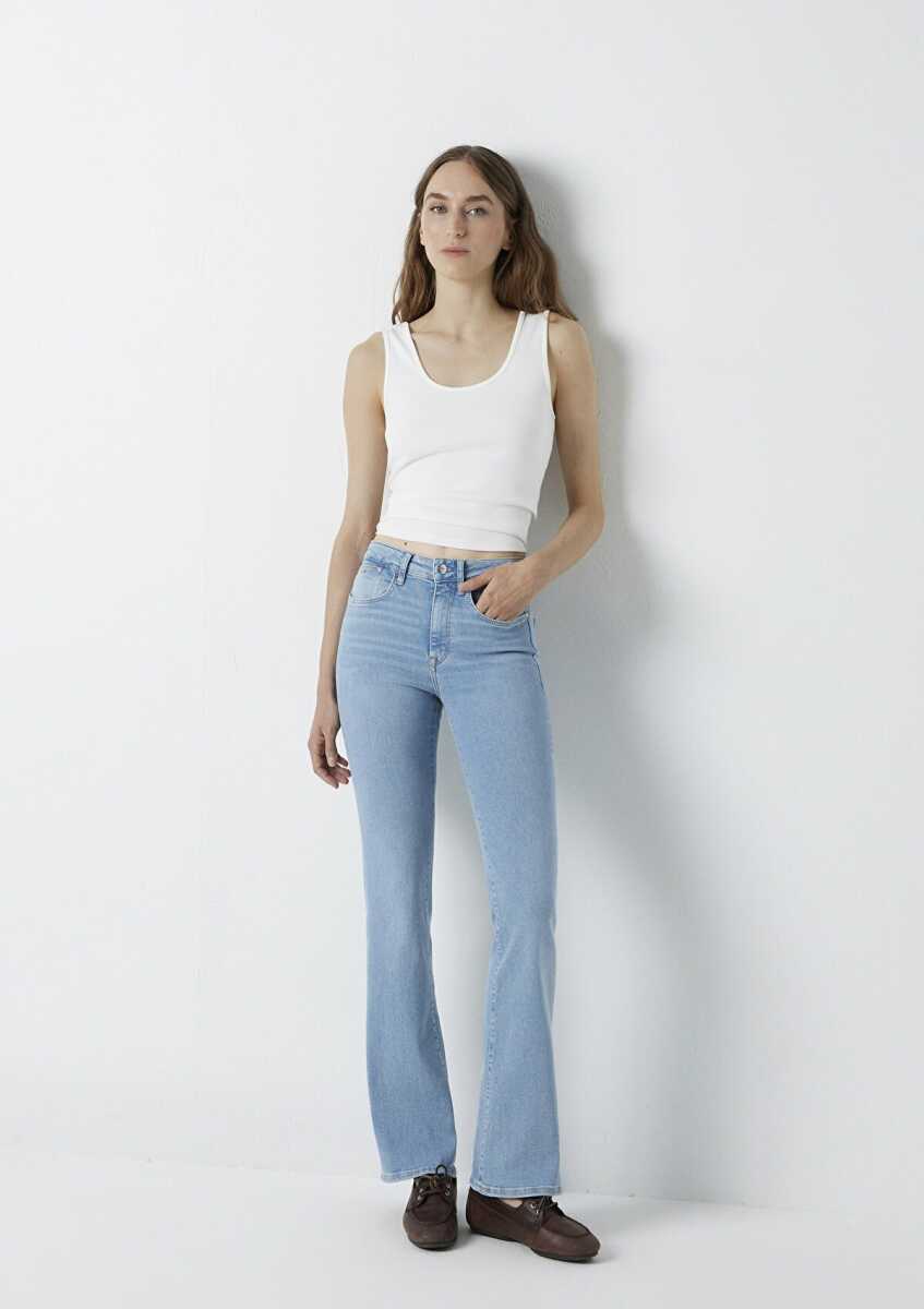 Mavi Maria Lt Brushed Premium Blue Flare Normal Bel Kadın Jean Pantolon 101225-A4172 - 1