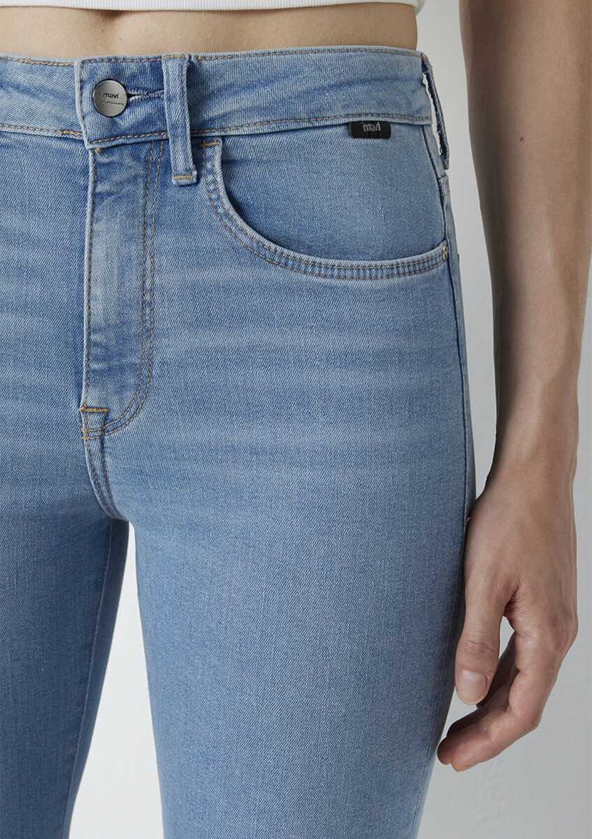 Mavi Maria Lt Brushed Premium Blue Flare Normal Bel Kadın Jean Pantolon 101225-A4172 - 5