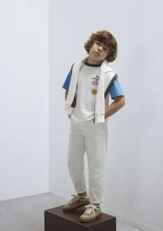 Mavi Mars 90lar Kırık Beyaz Tapared Çocuk Jean Pantolon 6011361-A2945 