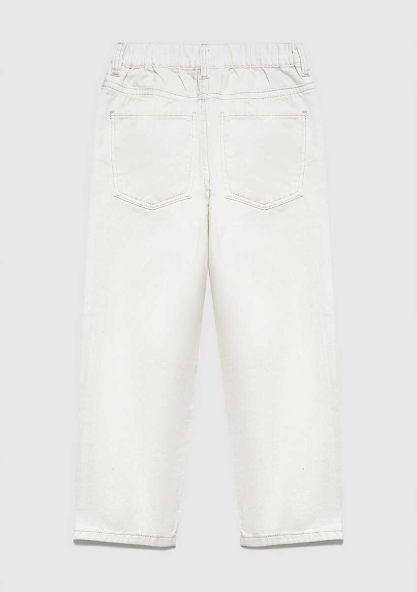 Mavi Mars 90lar Kırık Beyaz Tapared Çocuk Jean Pantolon 6011361-A2945 - 3