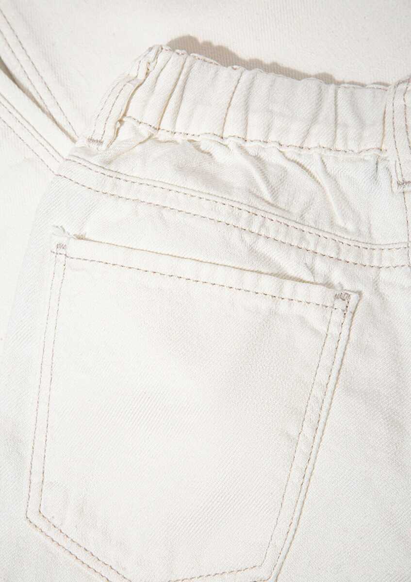 Mavi Mars 90lar Kırık Beyaz Tapared Çocuk Jean Pantolon 6011361-A2945 - 4
