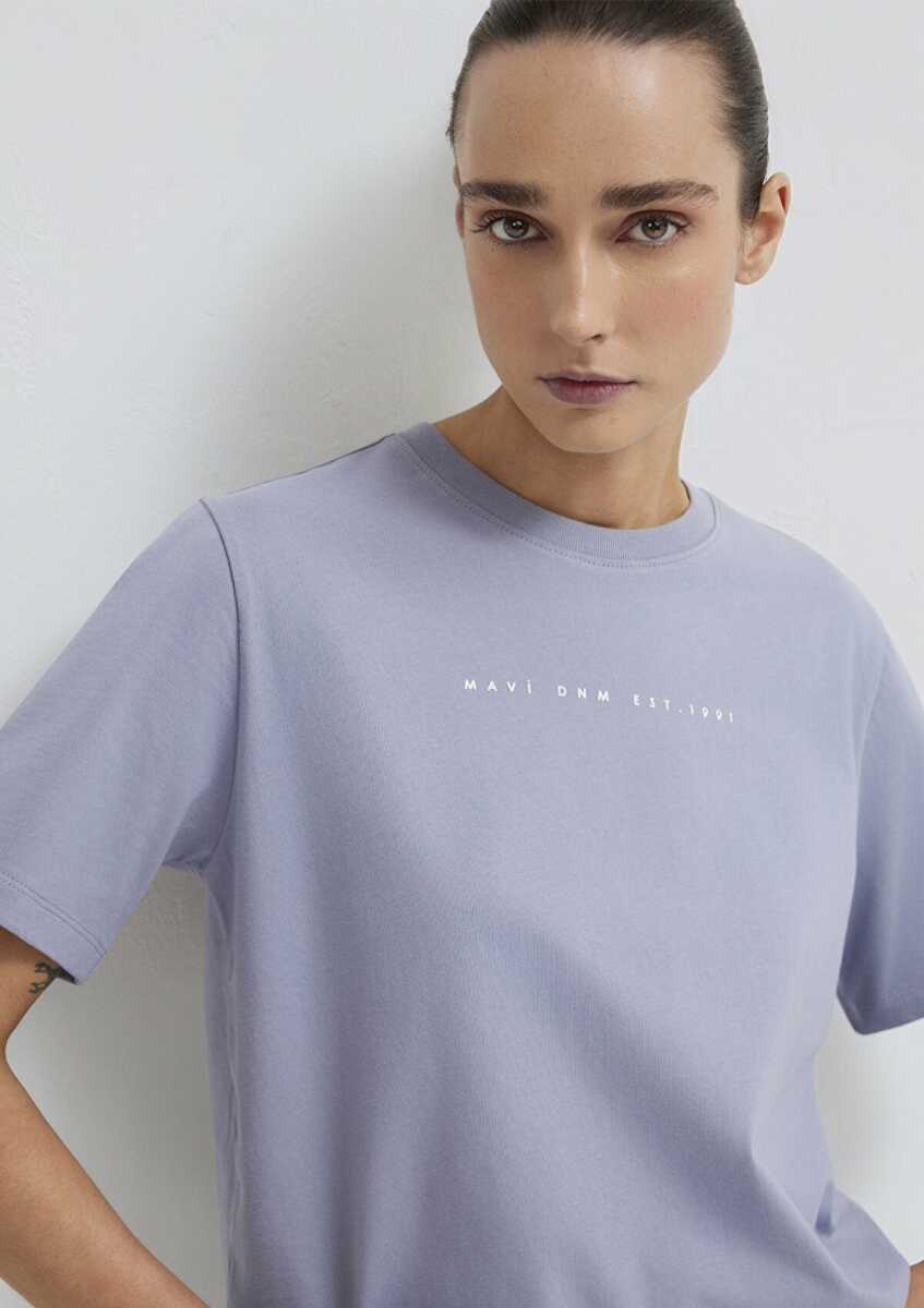 Mavi Mavi Baskılı Mor Kadın Tişört 1613147-81919 - 1