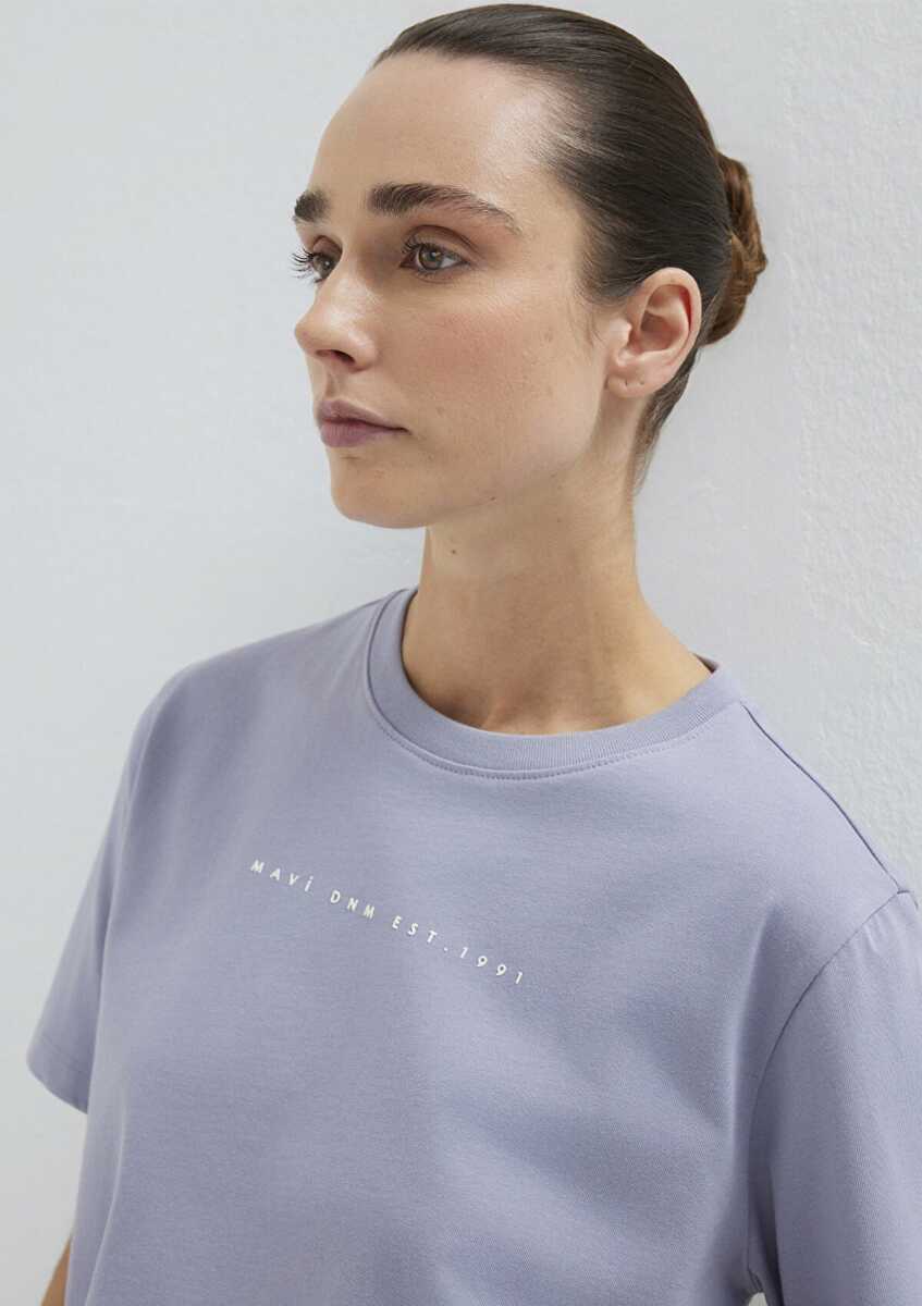 Mavi Mavi Baskılı Mor Kadın Tişört 1613147-81919 - 2