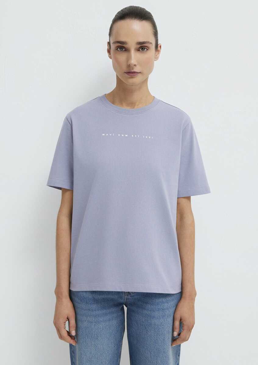 Mavi Mavi Baskılı Mor Kadın Tişört 1613147-81919 - 3
