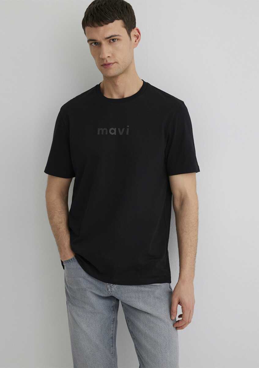Mavi Mavi Baskılı Siyah Regular Fit Erkek Tişört 0612732-900 - Mavi