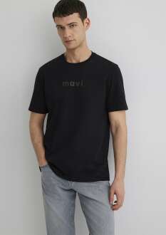 Mavi Mavi Baskılı Siyah Regular Fit Erkek Tişört 0612732-900 