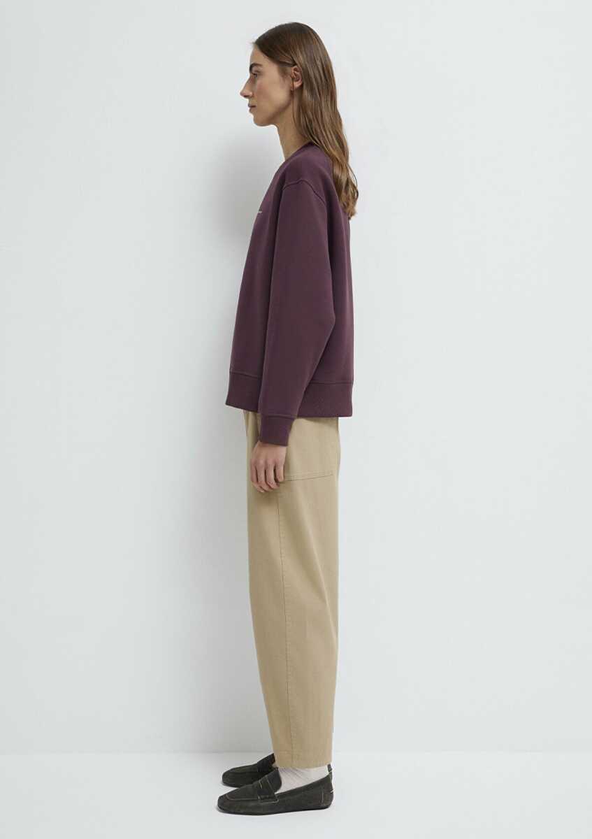 Mavi Mavi Denim Baskılı Bordo Loose Fit Kadın Sweatshirt 1S10525-70260 - 5