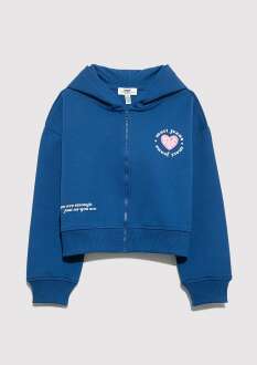 Mavi Mavi Jeans Baskılı Kapüşonlu Mavi Çocuk Sweatshirt 7S10172-70770