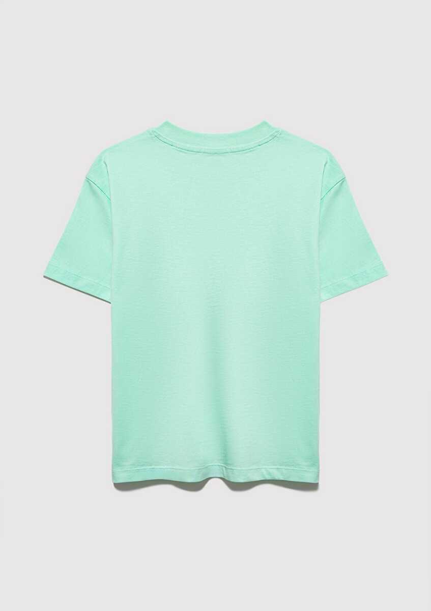 Mavi Mavi Logo Baskılı Yeşil Loose Fit Çocuk Tişört 7610386-71643 - Mavi (1)