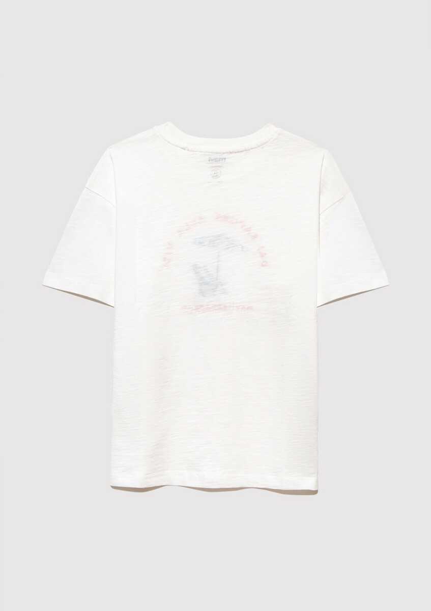 Mavi Maviterrean Baskılı Beyaz Çocuk Tişört 6610393-70057 - Mavi (1)