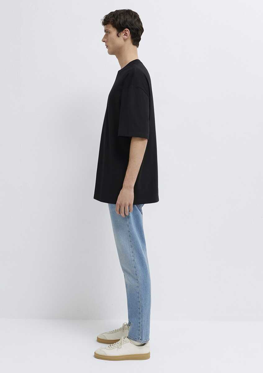Mavi Me Baskılı Siyah Oversize Erkek Tişört 0613377-900 - 4