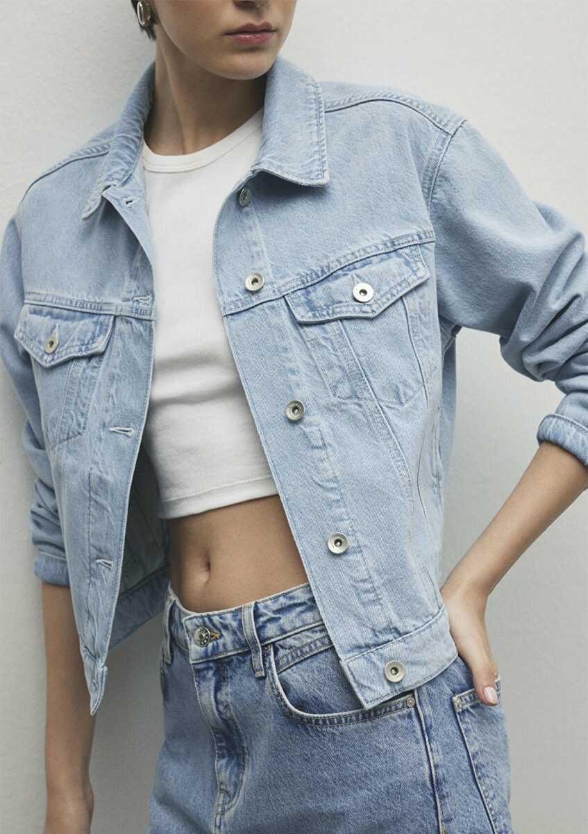 Mavi Megı Bleached Mavi Premium Kadın Jean Ceket 1110389-86747