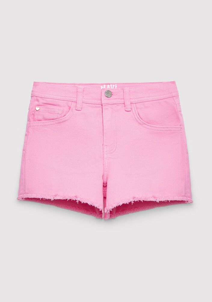 Mavi Melora Pembe Mom Fit Çocuk Jean Şort 7410655-86707 (1)