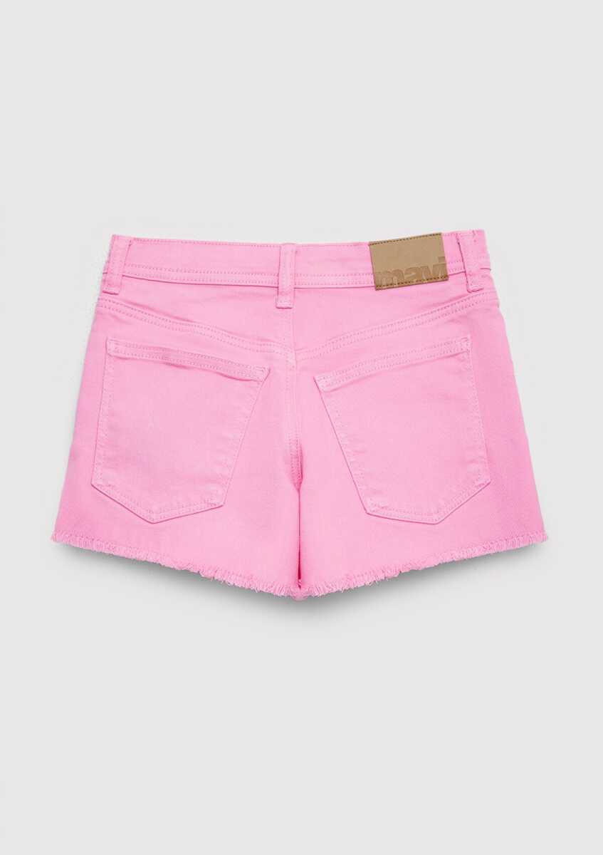 Mavi Melora Pembe Mom Fit Çocuk Jean Şort 7410655-86707 - 3