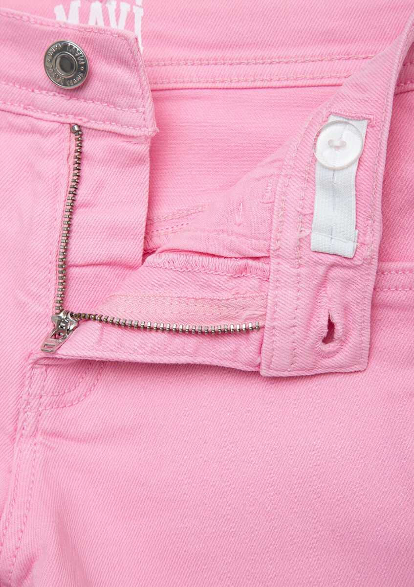 Mavi Melora Pembe Mom Fit Çocuk Jean Şort 7410655-86707 - 4