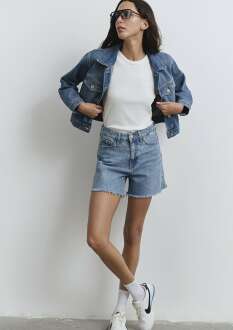 Mavi Mıllıe Dark 90's Kadın Jean Şort 1458987073
