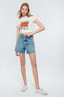 Mavi Mıllıe Shaded Icon Street Kadın Jean Şort 1458934576