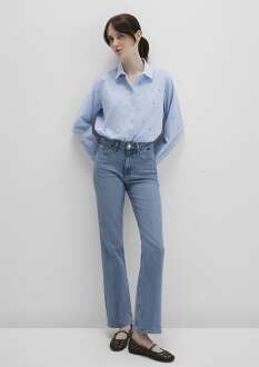 Mavi Mini Baskılı Mavi Loose  Fit Kadın Gömlek 1210030-84655 