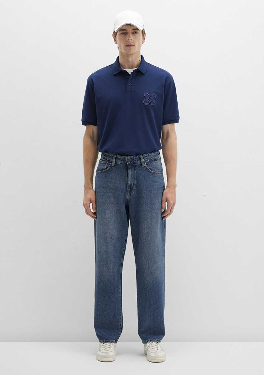 Mavi Mitte Street Puslu Indigo Mavisi Loose Normal BelGeniş Paça Erkek Jean Pantolon 0010101-90629 - 5