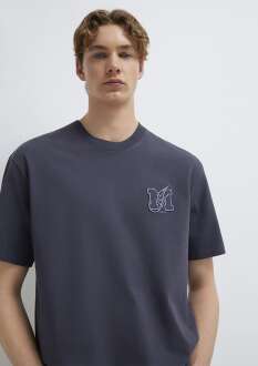Mavi MJ Logo Detaylı Gri Loose Fit Erkek Tişört 0612885-70101 