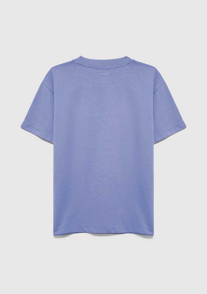 Mavi Mor Logo Baskılı Mor Tişört Loose Fit Çocuk 7610393-70855 - 3
