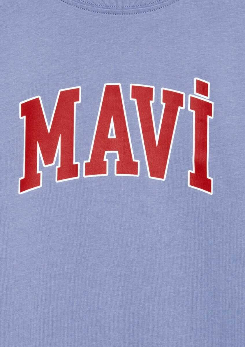 Mavi Mor Logo Baskılı Mor Tişört Loose Fit Çocuk 7610393-70855 - 4