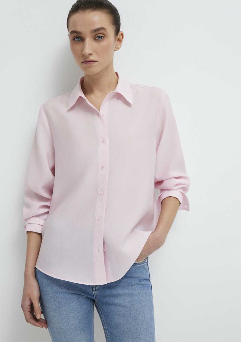 Mavi Mor (TENCEL™) Liyosel Loose Fit Kadın Gömlek 1211373-91004 - Mavi