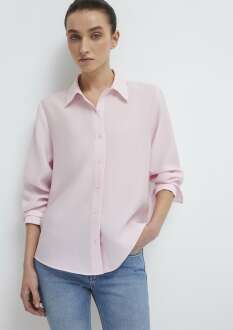 Mavi Mor (TENCEL™) Liyosel Loose Fit Kadın Gömlek 1211373-91004