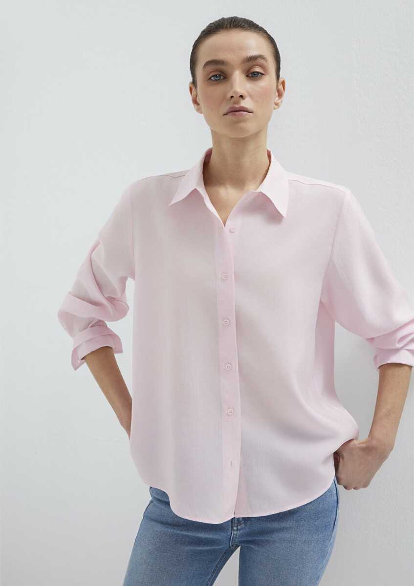 Mavi Mor (TENCEL™) Liyosel Loose Fit Kadın Gömlek 1211373-91004 - Mavi (1)