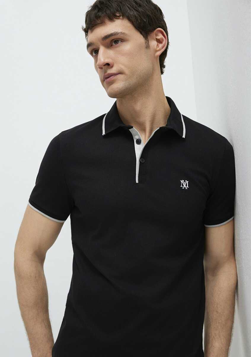 Mavi Mühür Logo Siyah Erkek Polo Tişört 0613266-900 (1)