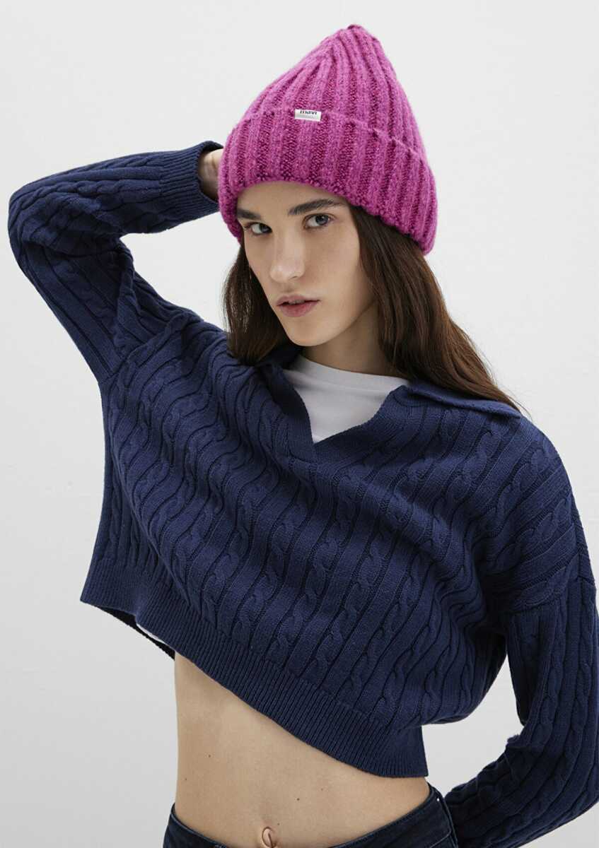 Mavi Mürdüm Kadın Bere 1911781-70566 - Mavi