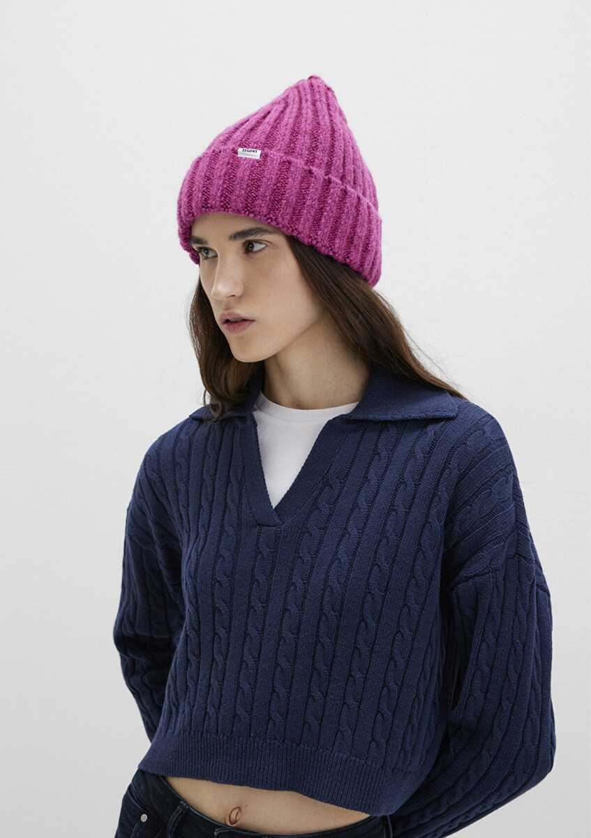 Mavi Mürdüm Kadın Bere 1911781-70566 - Mavi (1)